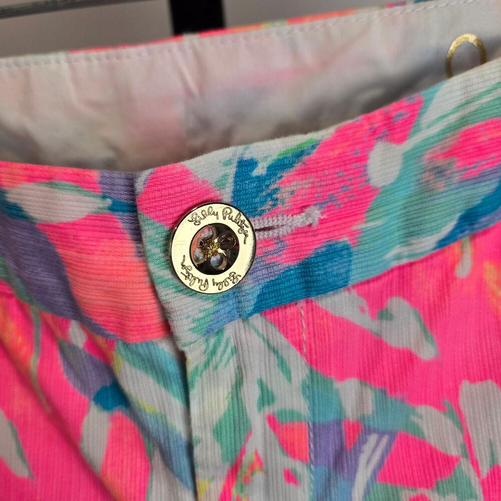 Lilly Pulitzer Buttercup Short Its Always Summer Somewhere Colorful Print 0 - Picture 2 of 7